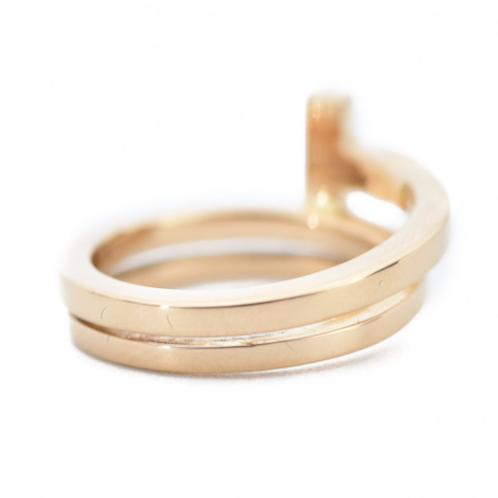 Tiffany Moissanite Square Ring - 18K Gold