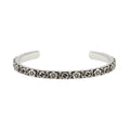 Gucci Double G Interlocking G Cuff With Flowers Bracelet