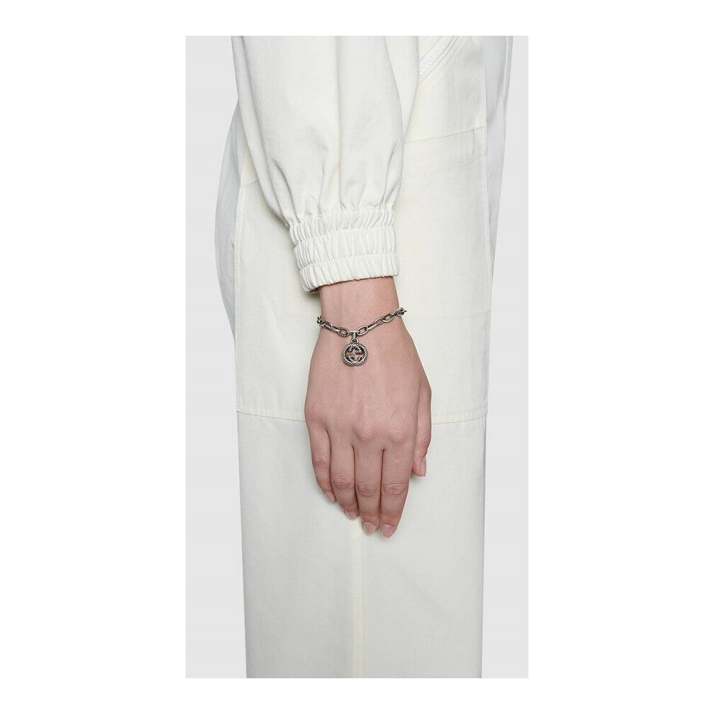 Gucci Double G Striped Pendant Bracelet