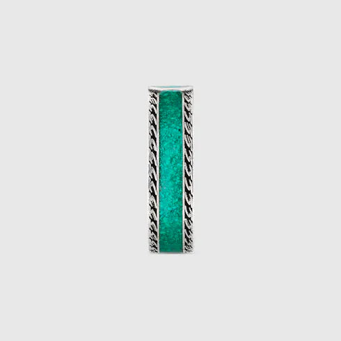 Gucci Double G Interlocking G Turquoise Enamel Ring