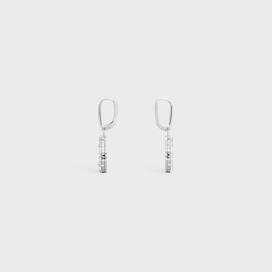 Celine Triomphe Daisy Earrings - 18K White Gold