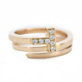 Tiffany Moissanite Square Ring - 18K Gold