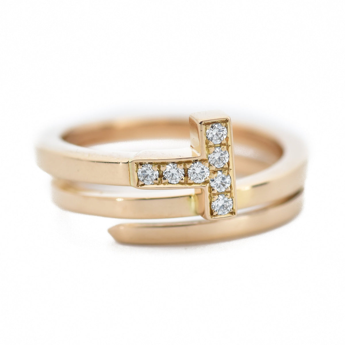 Tiffany Moissanite Square Ring - 18K Gold