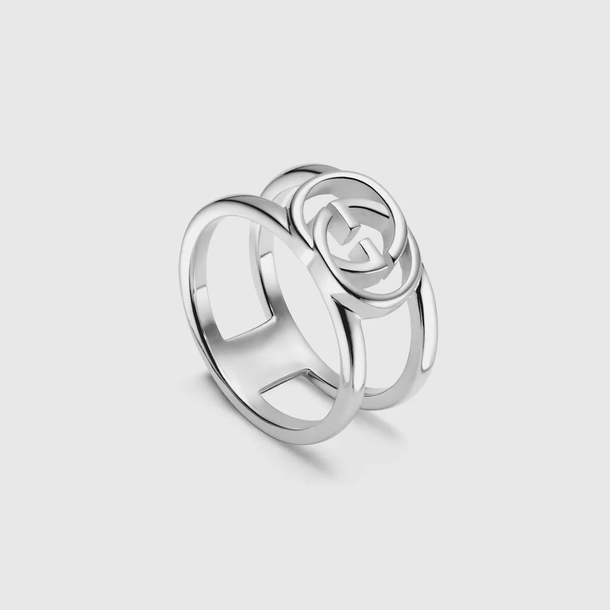 Gucci Double G Interlocking G Wide Open Ring