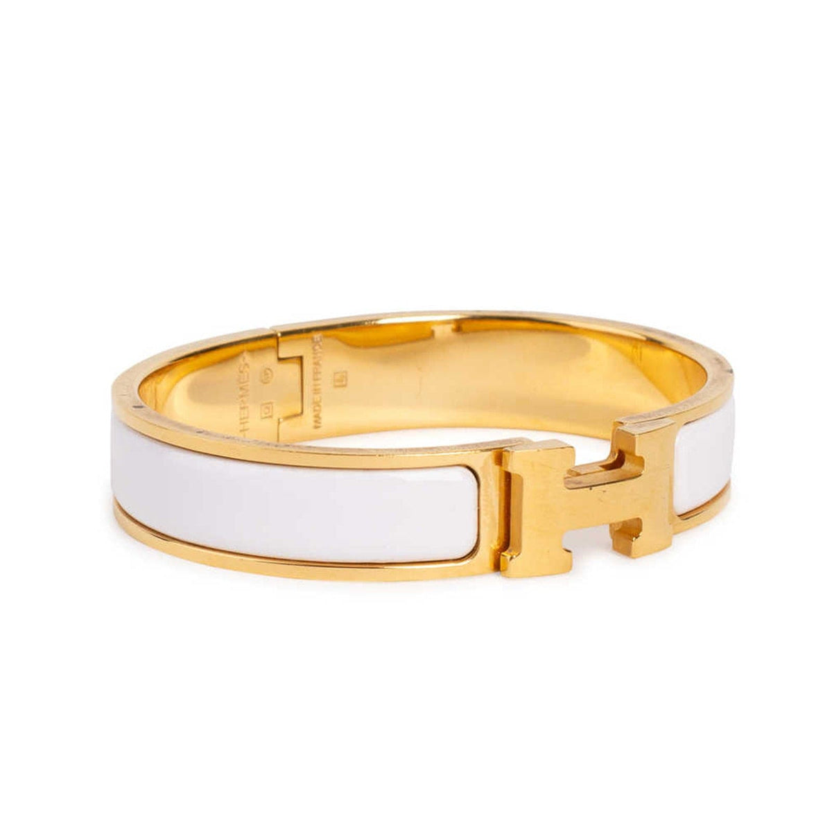 Hermes Clic H White Bracelet
