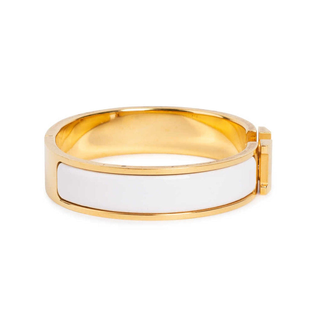 Hermes Clic H White Bracelet
