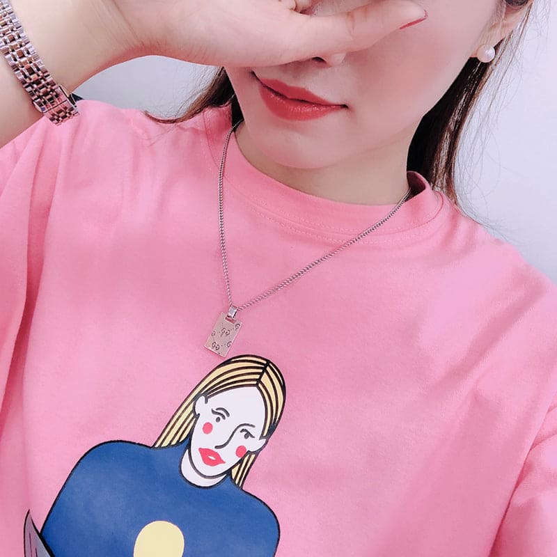 Gucci Double G Ghost Pendant Necklace