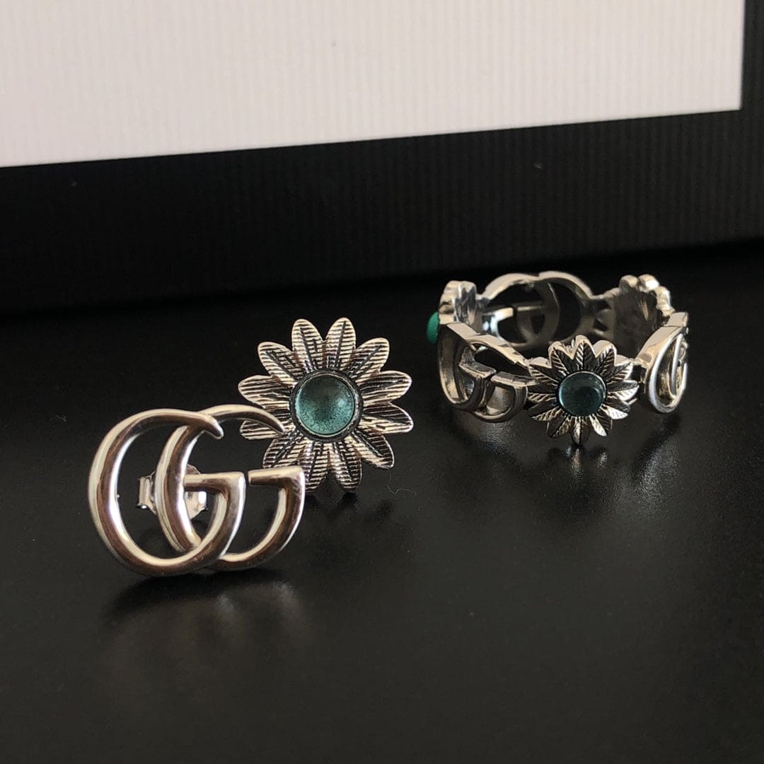 Gucci Double G Flowers Ring