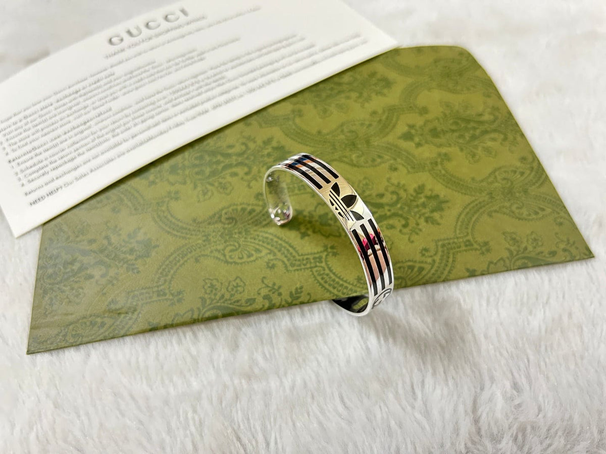 Gucci Double G x Ad Cuff Black Bracelet