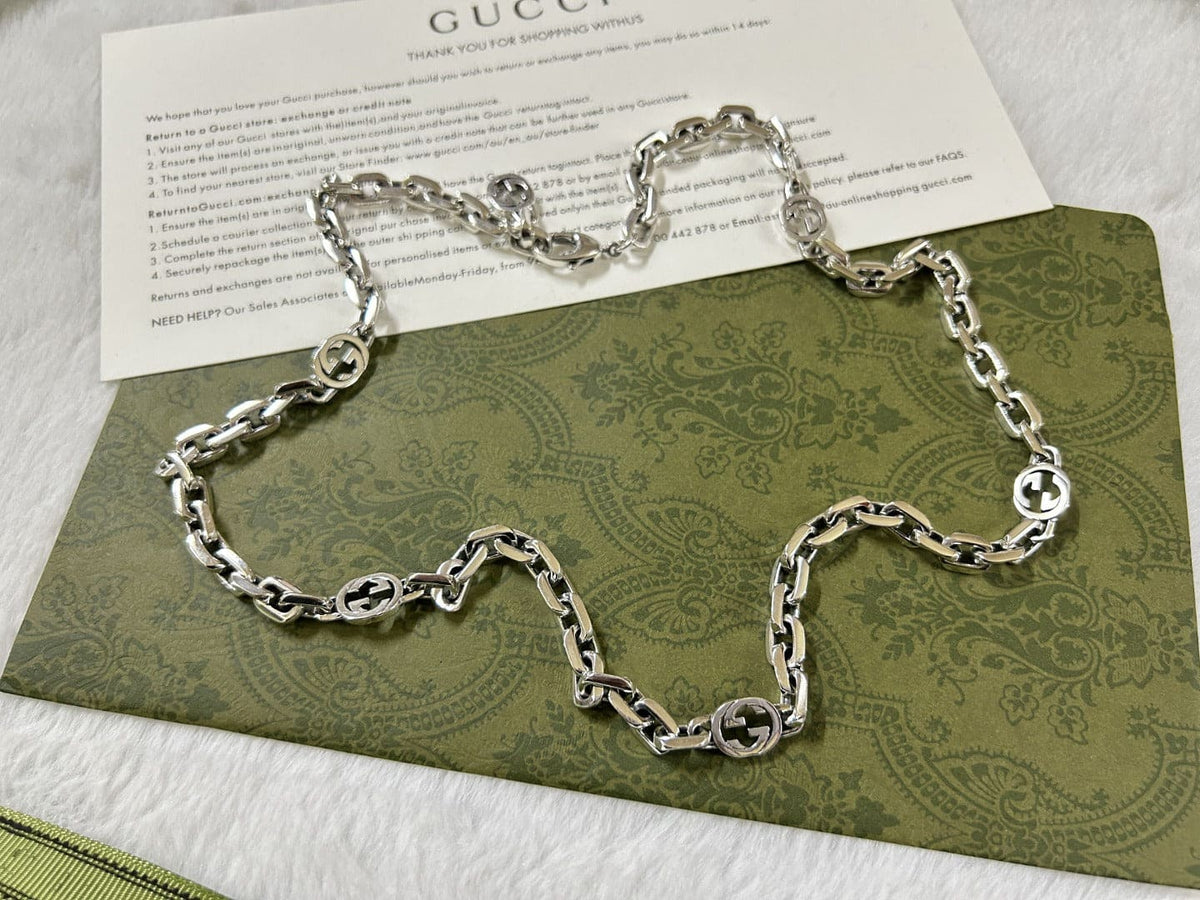 Gucci Double G Interlocking G Chain Necklace