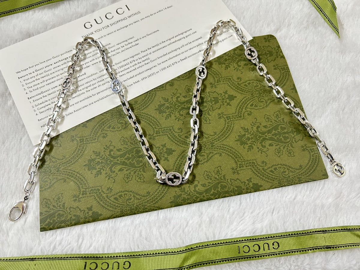 Gucci Double G Interlocking G Chain Necklace