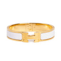 Hermes Clic H White Bracelet