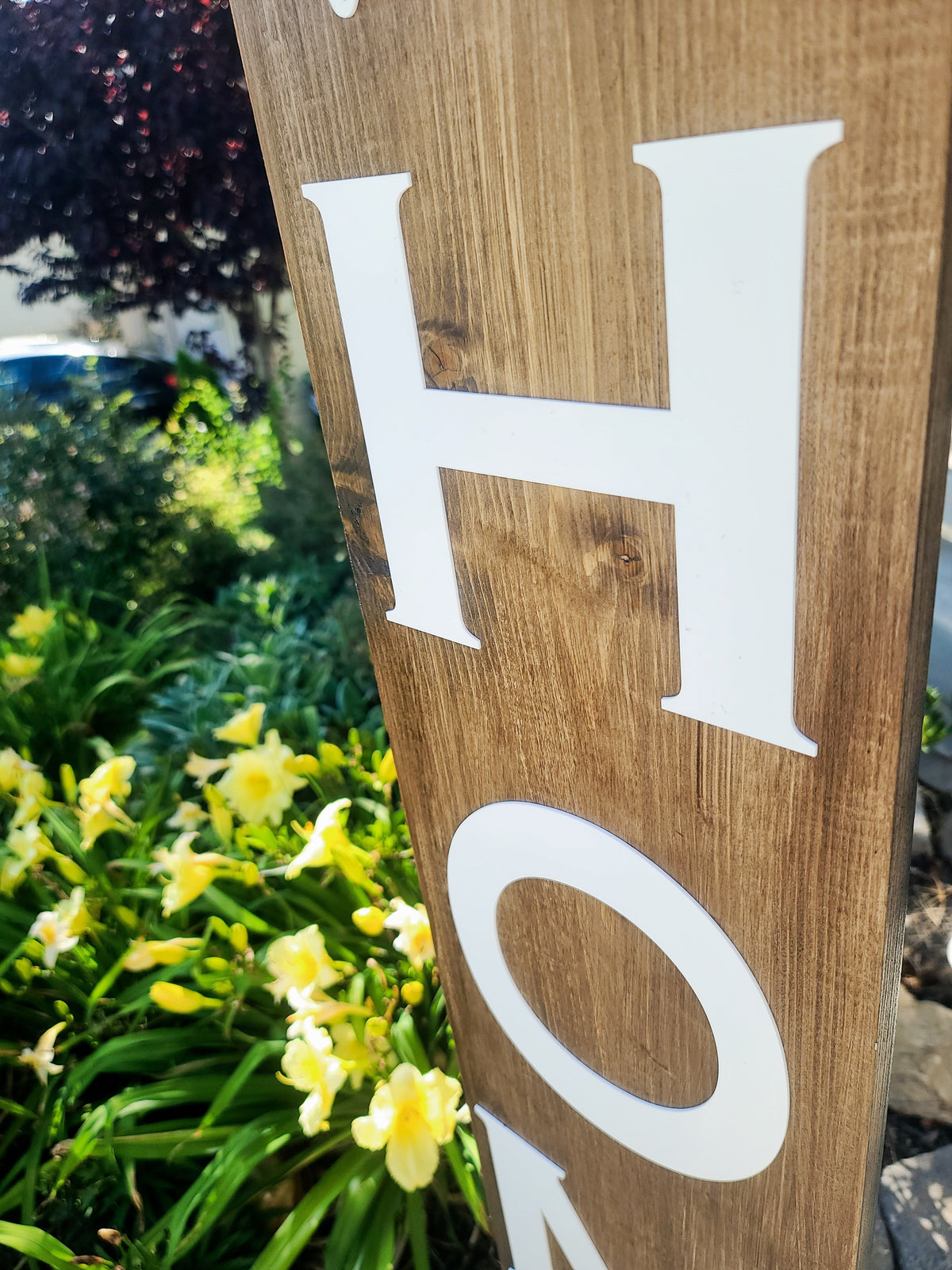 Personalized Wood Welcome Porch Sign - 5 ft
