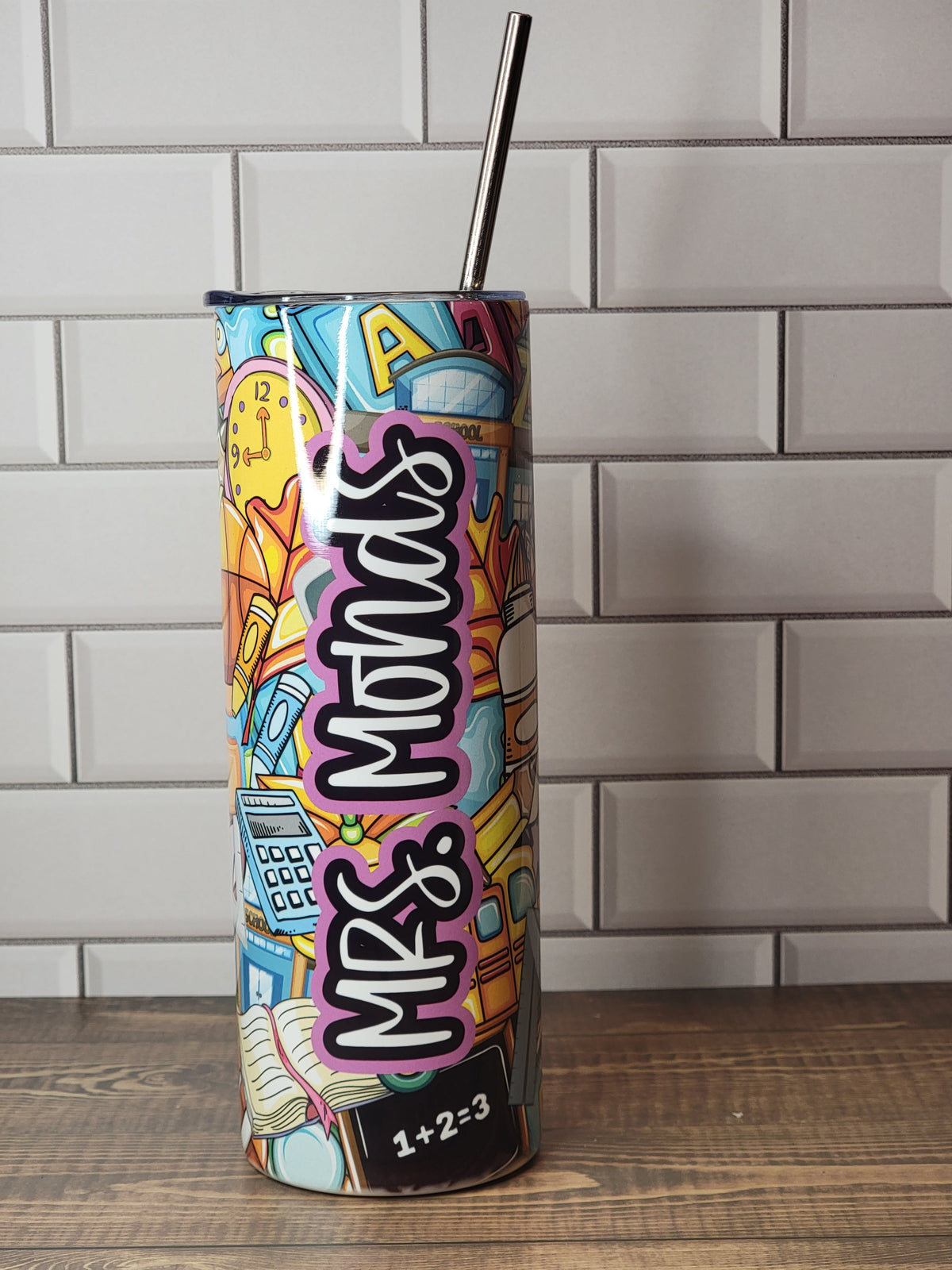 Personalized Teacher 20 oz Skinny Tumbler