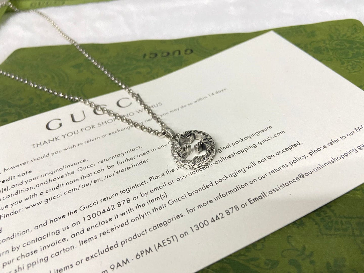 Gucci Double G Interlocking G Pendant Necklace