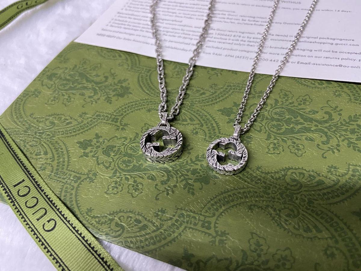 Gucci Double G Interlocking G Pendant Necklace