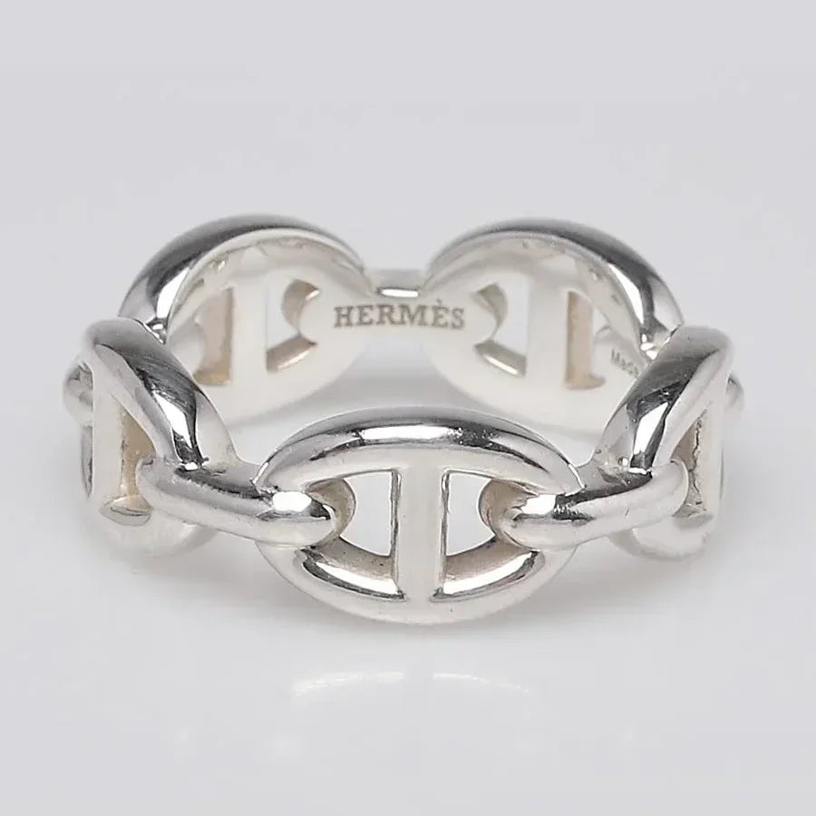 Hermes Chaine D'Ancre Enchainee Ring - 18K White Gold