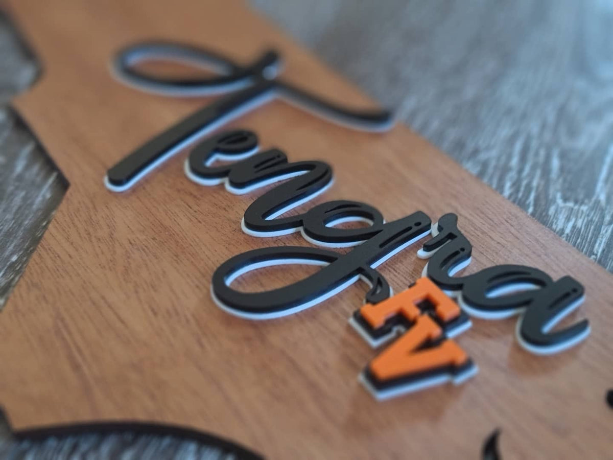 Personalized NC State Family Name Sign - Maple Wood