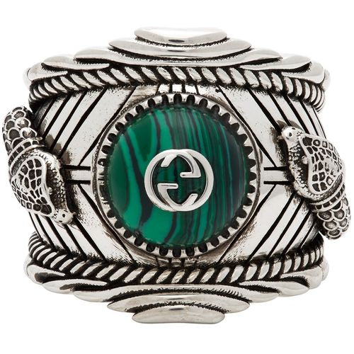 Gucci Double G Garden Snake Interlocking G Ring