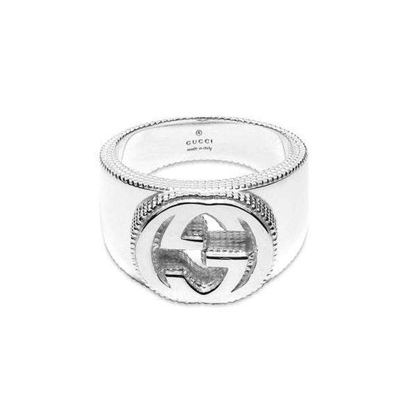 Gucci Double G Interlocking G Wide Ring - 10 mm Width