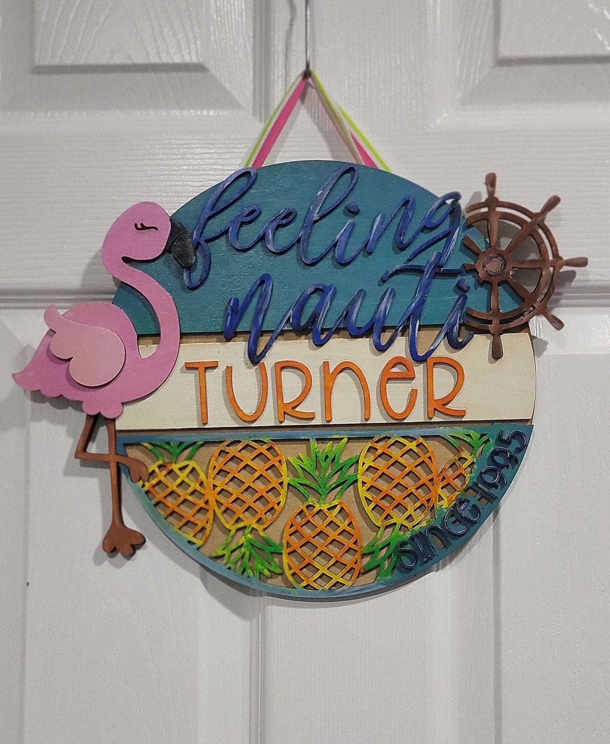 Feelin' Nauti Personalized Cruise Cabin Door Hanger