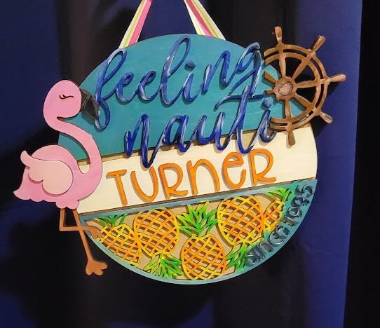 Feelin' Nauti Personalized Cruise Cabin Door Hanger