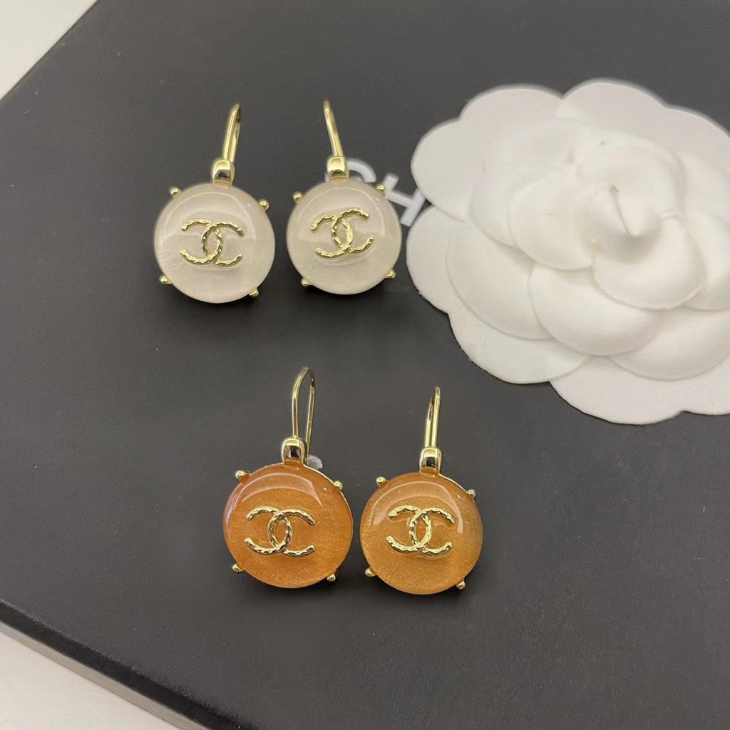 Chanel Crystal Earrings - 18K Yellow Gold
