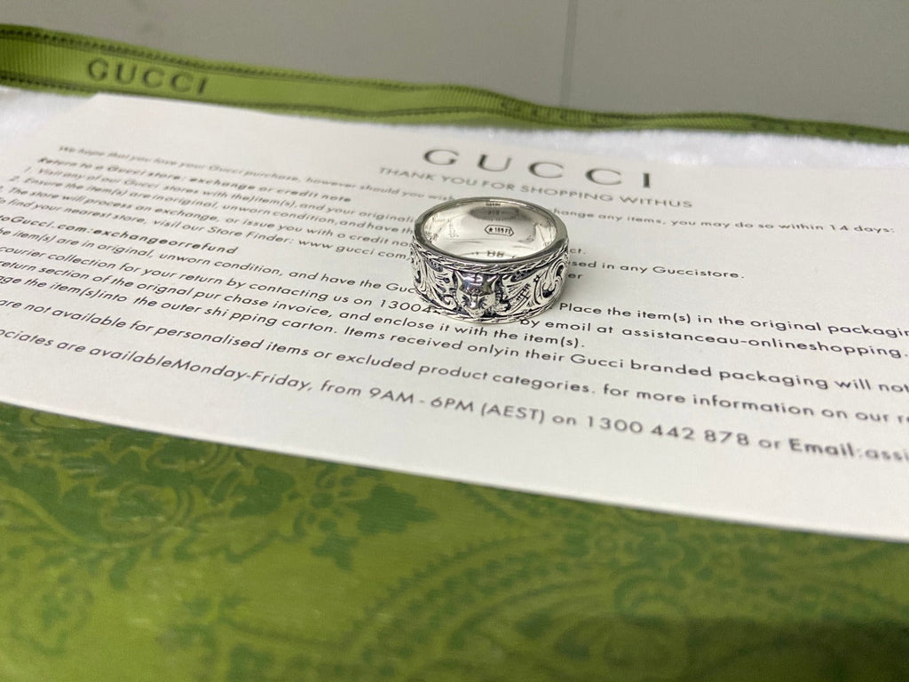 Gucci Double G Feline Head Ring