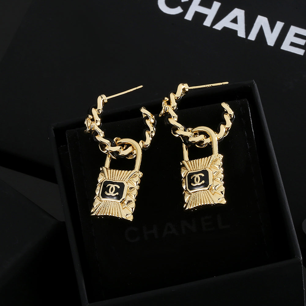 Chanel Lock Earrings - 18K Yellow Gold