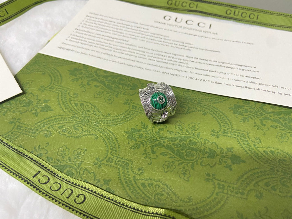 Gucci Double G Garden Snake Interlocking G Ring