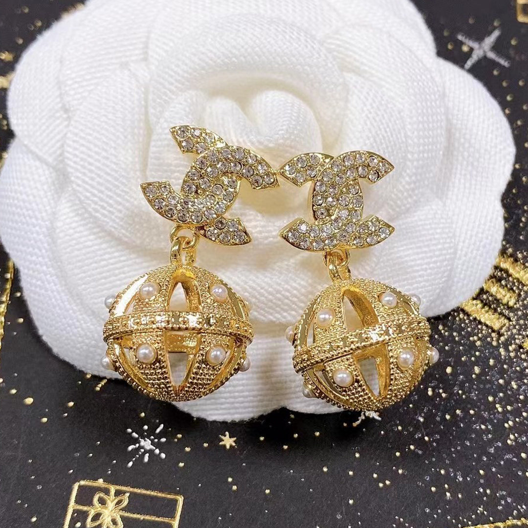 Chanel Ball Drop Earrings - 18K Yellow Gold