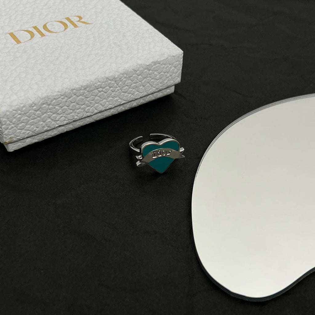 Dior Blue Heart Ring - 18K White Gold