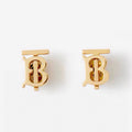 Balenciaga Logo Earrings - 18K Yellow Gold