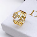 Dior Star Diamond Ring - 18K Yellow Gold