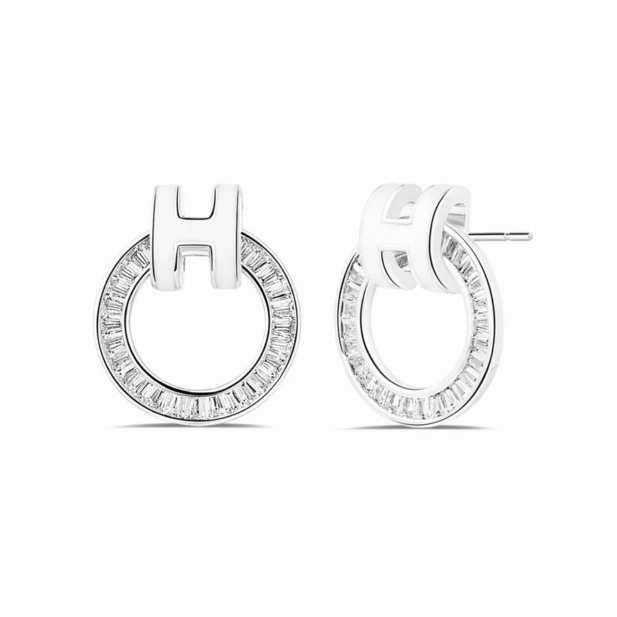 Hermes Clic H Diamond Earrings