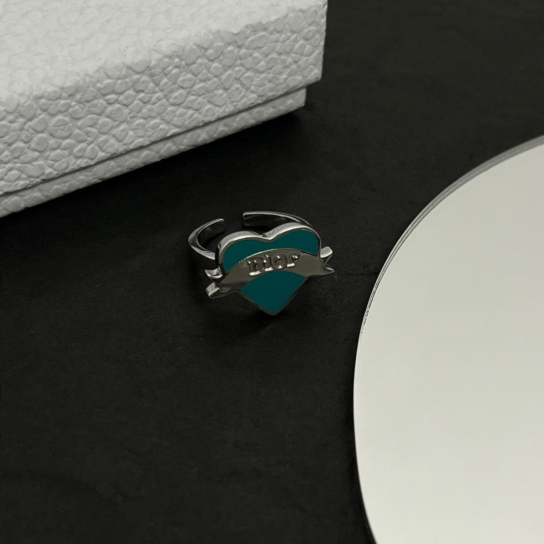 Dior Blue Heart Ring - 18K White Gold