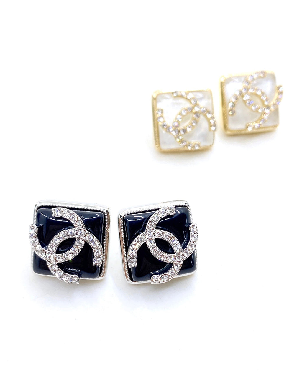 Chanel Square Earrings - 18K Yellow Gold