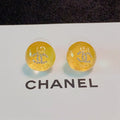 Chanel Yellow Round Earrings - 18K Yellow Gold