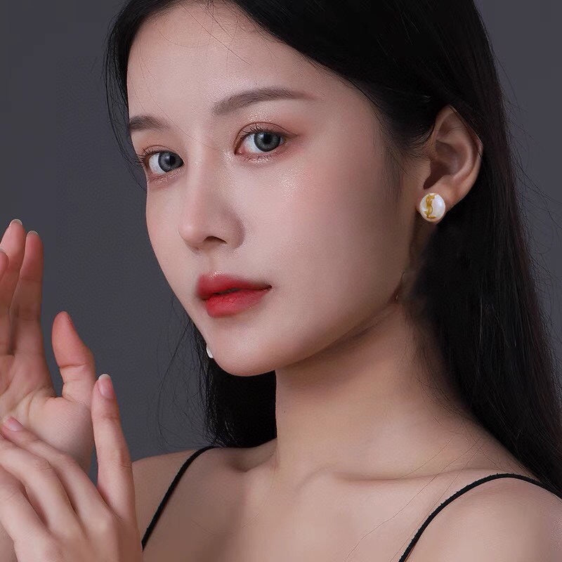 YSL Pearl Earrings - 18K Yellow Gold