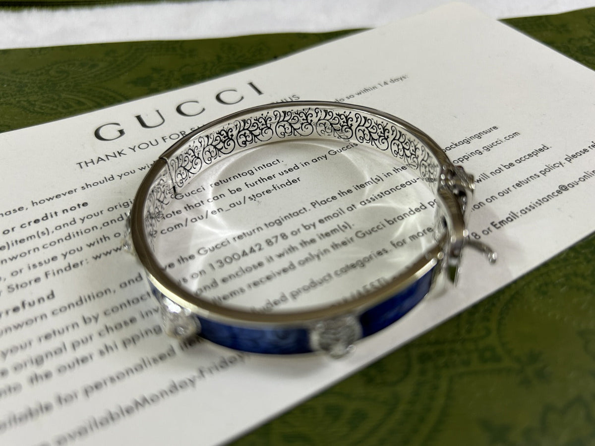 Gucci Double G Garden Blue Bracelet