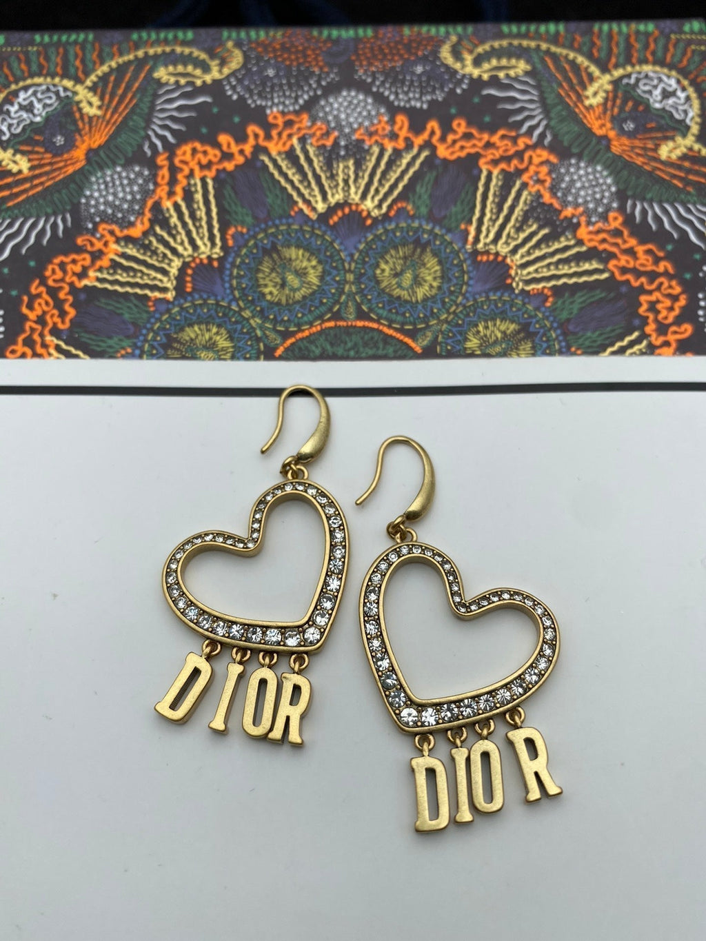 Dior Heart Crystal Earrings