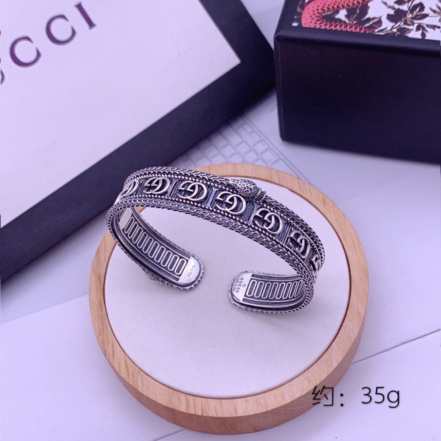 Gucci Double G Snake Wide Bracelet