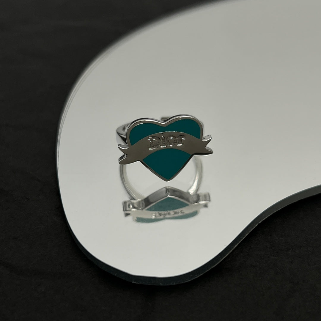 Dior Blue Heart Ring - 18K White Gold