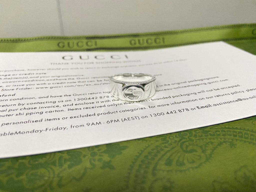 Gucci Double G Interlocking G Wide Ring - 10 mm Width