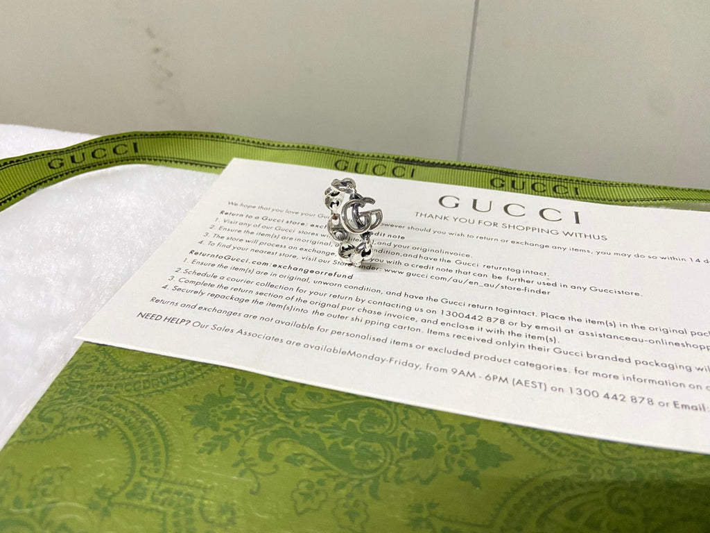 Gucci Double G Interlocking G Chain Ring