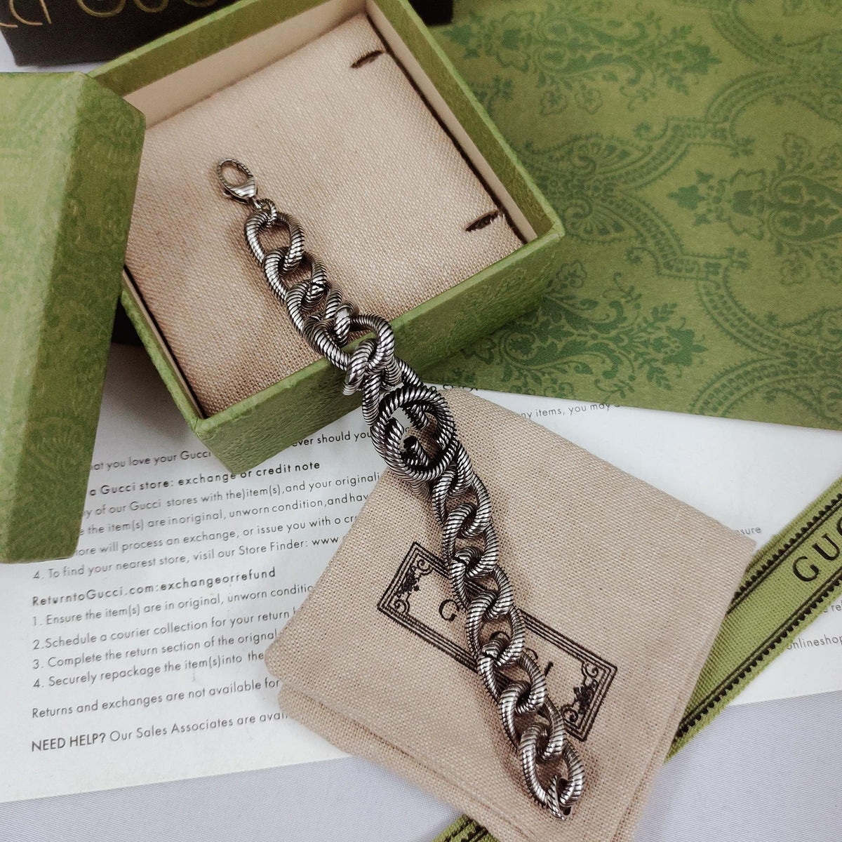 Gucci Double G Interlocking G Bracelet
