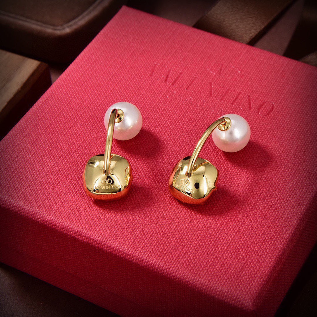 Valentino Crystal Earrings - 18K Yellow Gold