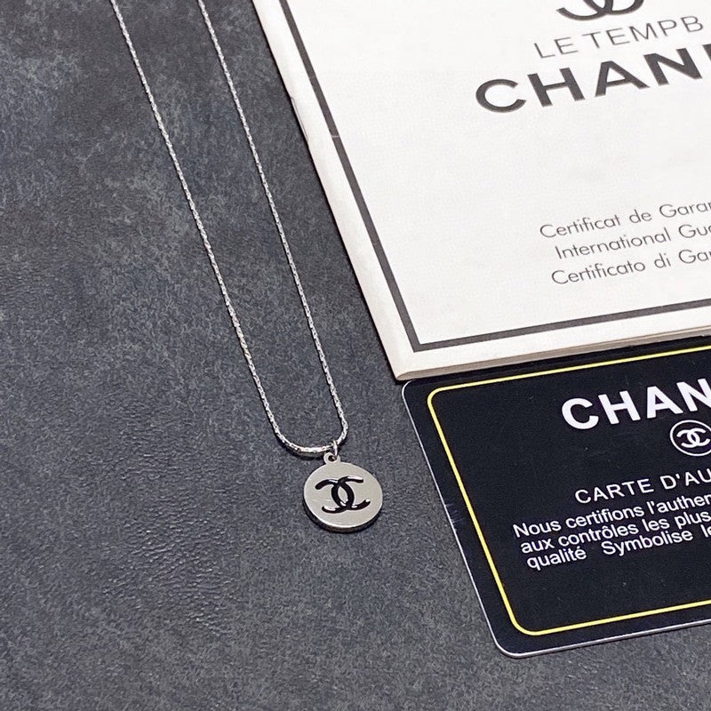 Chanel Round Logo Necklace
