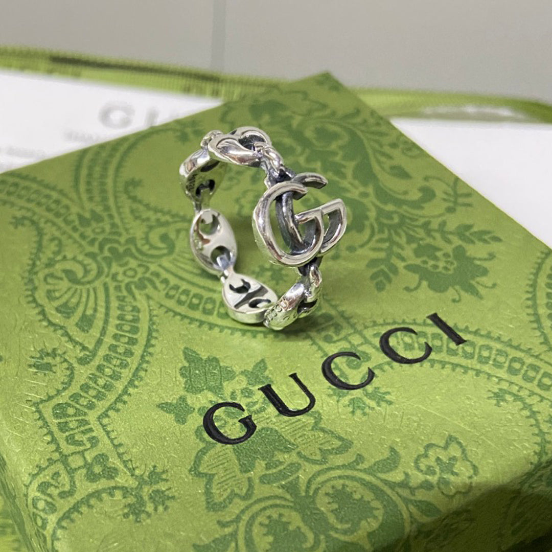 Gucci Double G Interlocking G Chain Ring