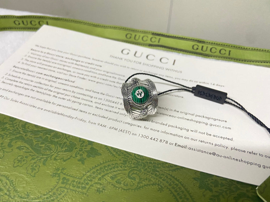 Gucci Double G Garden Snake Interlocking G Ring